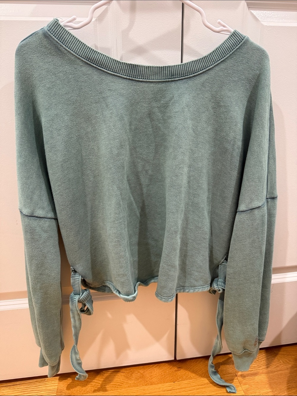 FP Movement by Free People Sage Green Tie-Hem Pullover